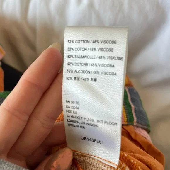 Free People Striped Multicolor Women's Pants - Picture 5 of 5